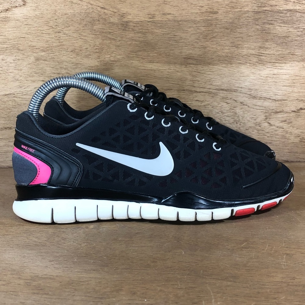 Nike TR Free Fit 2 Breathable Black Pink Women SZ 6.5 Low-Top Running Shoes